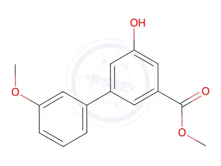 Chemical structure of Methyl 5-hydroxy-3'-methoxy-[1,1'-biphenyl]-3-carboxylate