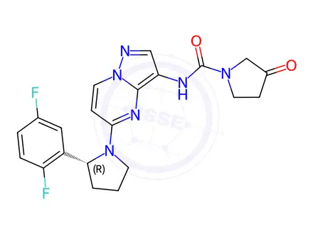 Chemical structure of (R)-N-(5-(2-(2,5-Difluorophenyl)pyrrolidin-1-yl)pyrazolo[1,5-a]pyrimidin-3-yl)-2,3-dihydro-1H-pyrrole-1-carboxamide