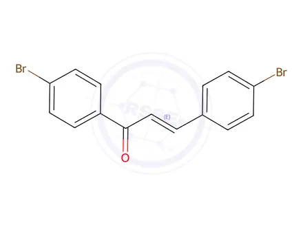 Chemical structure of (2E)-1,3-Bis(4-bromophenyl)prop-2-en-1-one