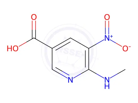 Chemical structure of 6-(Methylamino)-5-nitropyridine-3-carboxylic acid
