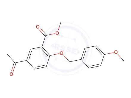 Chemical structure of Methyl 5-acetyl-2-((4-methoxybenzyl)oxy)benzoate