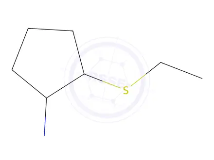 Chemical structure of 2-(ethylsulfanyl)cyclopentan-1-amine