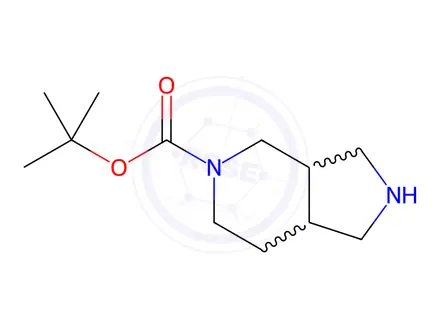 Chemical structure of cis-tert-Butyl hexahydro-1H-pyrrolo[3,4-c]pyridine-5(6H)-carboxylate