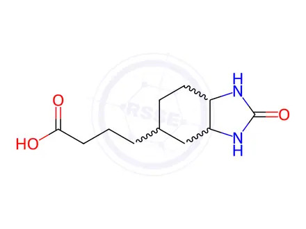 Chemical structure of 4-(2-Oxooctahydro-1H-benzo[d]imidazol-5-yl)butanoic acid