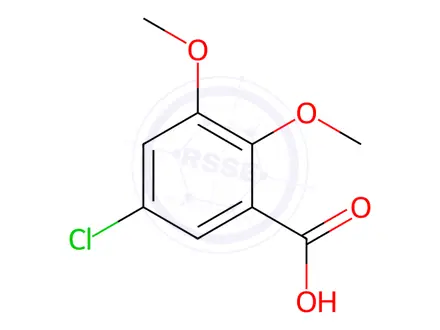 Chemical structure of 5-Chloro-2,3-dimethoxybenzoic Acid