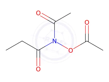Chemical structure of N-acetoxy-N-acetylpropionamide