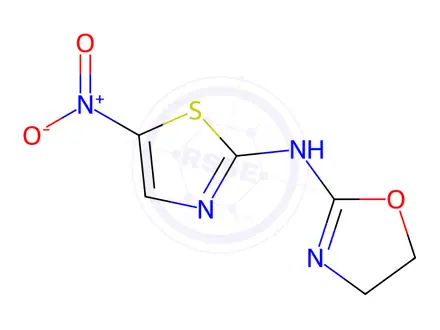 Chemical structure of N-(5-Nitrothiazol-2-yl)-4,5-dihydrooxazol-2-amine