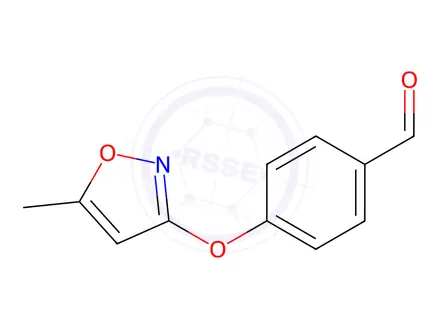 Chemical structure of 4-((5-Methylisoxazol-3-yl)oxy)benzaldehyde
