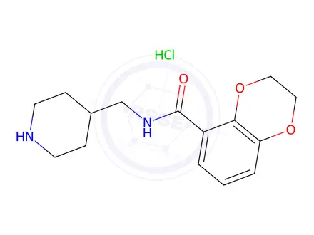 Chemical structure of 2,3-Dihydrobenzo[1,4]Dioxine-5-Carboxylic Acid(Piperidin-4-Ylmethyl)Amide Hydrochloride