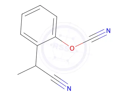 Chemical structure of 2-(2-Cyanatophenyl)propanenitrile