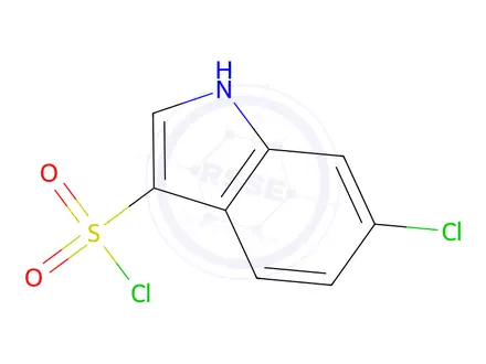 Chemical structure of 6-Chloro-1H-indole-3-sulfonyl chloride