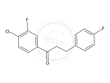 Chemical structure of 1-(4-Chloro-3-fluorophenyl)-3-(4-fluorophenyl)propan-1-one