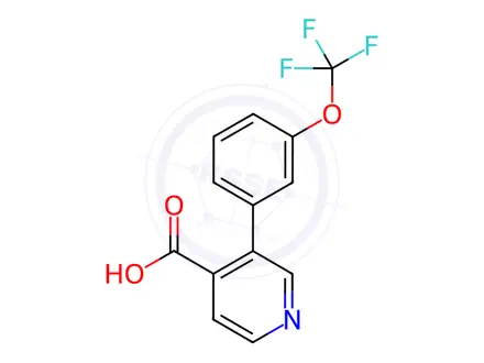 Chemical structure of 3-(3-(Trifluoromethoxy)phenyl)isonicotinic acid