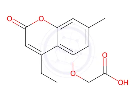 Chemical structure of [(4-Ethyl-7-methyl-2-oxo-2H-chromen-5-yl)oxy]-acetic acid
