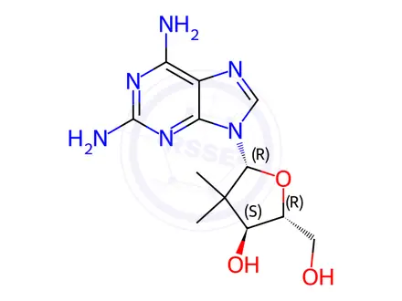 Chemical structure of Adenosine Impurity 166