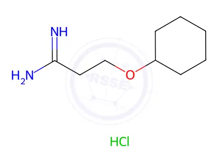 Chemical structure of 3-(Cyclohexyloxy)propanimidamide hydrochloride