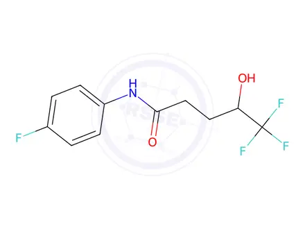 Chemical structure of 5,5,5-Trifluoro-N-(4-fluorophenyl)-4-hydroxypentanaMide
