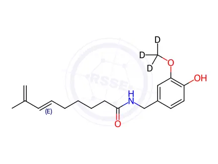 Chemical structure of 16,17-Dehydro Capsaicin-d3