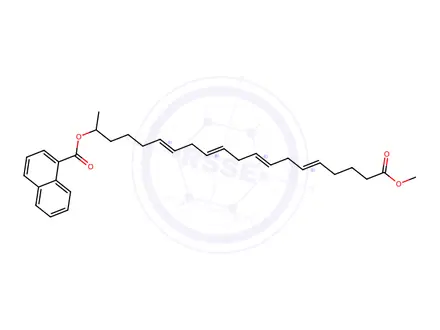 Chemical structure of 19-naphthoyl-5,8,11,14-eicosatetraenoic acid methyl ester