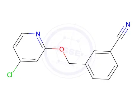 Chemical structure of 3-(((4-Chloropyridin-2-yl)oxy)methyl)benzonitrile