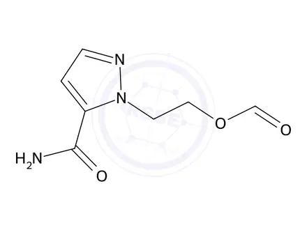 Chemical structure of 2-(5-Carbamoyl-1H-pyrazol-1-yl)ethyl formate