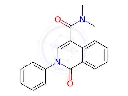 Chemical structure of N,N-Dimethyl-1-oxo-2-phenyl-1,2-dihydroisoquinoline-4-carboxamide