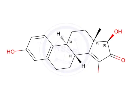 Chemical structure of (8R,9S,13S,17R)-3,15,17-trihydroxy-13-methyl-6,7,8,9,11,12,13,17-octahydro-16H-cyclopenta[a]phenanthren-16-one