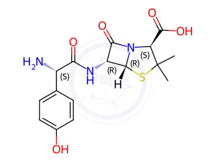 Chemical structure of Amoxicillin Impurity B