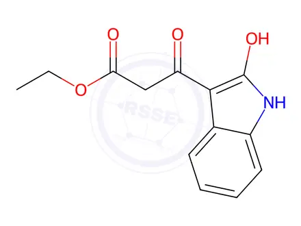 Chemical structure of Ethyl 3-hydroxy-3-(2-oxoindolin-3-ylidene)propanoate