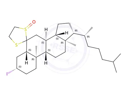 Chemical structure of 3-beta-Iodo-6,6-ethylene-alpha-sulfinyl-beta-thio-5-alpha-cholestane