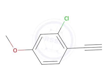 Chemical structure of 2-chloro-1-ethynyl-4-methoxybenzene
