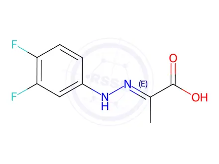 Chemical structure of 2-(2-(3,4-Difluorophenyl)hydrazono)propanoic acid