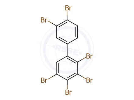 Chemical structure of PBB 156 in nonane