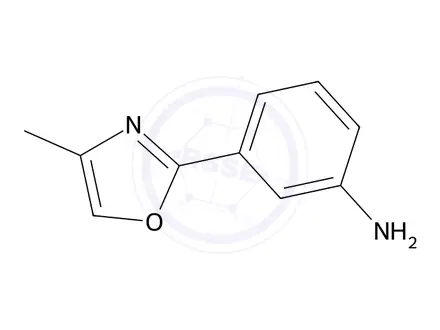 Chemical structure of 3-(4-methyl-1,3-oxazol-2-yl)aniline