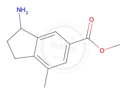 Chemical structure of Methyl 3-amino-7-methyl-2,3-dihydro-1H-indene-5-carboxylate