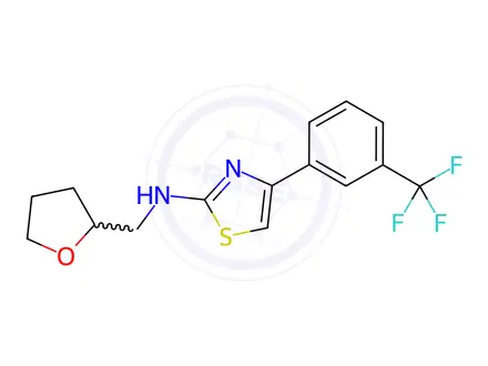 Chemical structure of n-(Oxolan-2-ylmethyl)-4-[3-(trifluoromethyl)phenyl]-1,3-thiazol-2-amine