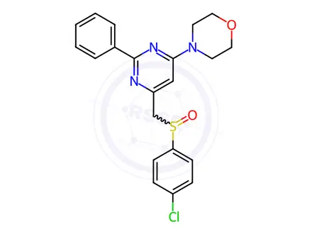 Chemical structure of 4-(6-{[(4-chlorophenyl)sulfinyl]methyl}-2-phenyl-4-pyrimidinyl)morpholine
