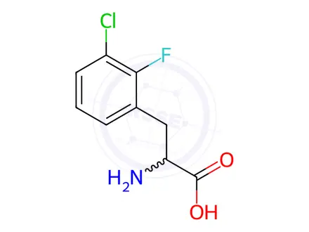 Chemical structure of 2-Amino-3-(3-chloro-2-fluorophenyl)propanoic acid