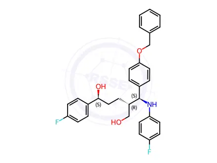 Chemical structure of Ezetimibe Benzyl Diol Impurity