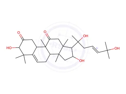 Chemical structure of (10α,23E)-3α,16α,20,25-Tetrahydroxy-9β-methyl-19-norlanosta-5,23-diene-2,11-dione