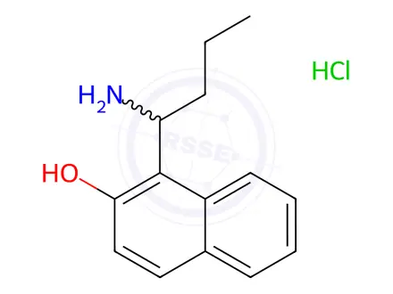 Chemical structure of 1-(1-Aminobutyl)naphthalen-2-ol hydrochloride