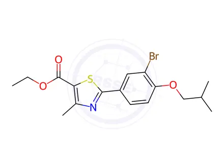 Chemical structure of Ethyl 2-(3-bromo-4-isobutoxyphenyl)-4-methyl-5-thiazolecarboxylate