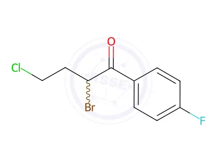 Chemical structure of 2-Bromo-4-chloro-1-(4-fluorophenyl)butan-1-one