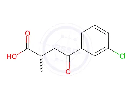 Chemical structure of 2-METHYL-4-OXO-4-(3'-CHLOROPHENYL)BUTYRIC ACID
