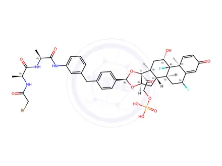 Chemical structure of Glucocorticoid receptor agonist-1 phosphate Ala-Ala-Br
