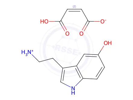Chemical structure of Serotonin Hydrogen Maleate