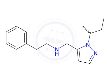 Chemical structure of (1-sec-butyl-1H-pyrazol-5-yl)methyl](2-phenylethyl)amine