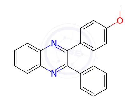 Chemical structure of 2-(4-Methoxyphenyl)-3-phenylquinoxaline