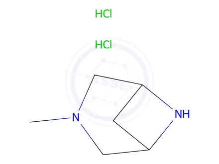 Chemical structure of 3-methyl-3,6-diazabicyclo[3.1.1]heptane dihydrochloride