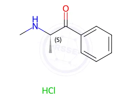 Chemical structure of (S)-(-)-Methcathinone Hydrochloride